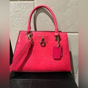 GUESS hot Barbie pink purse handbag gold zippers